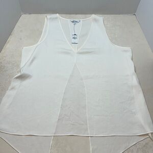 Express White Open back Top.  Size L